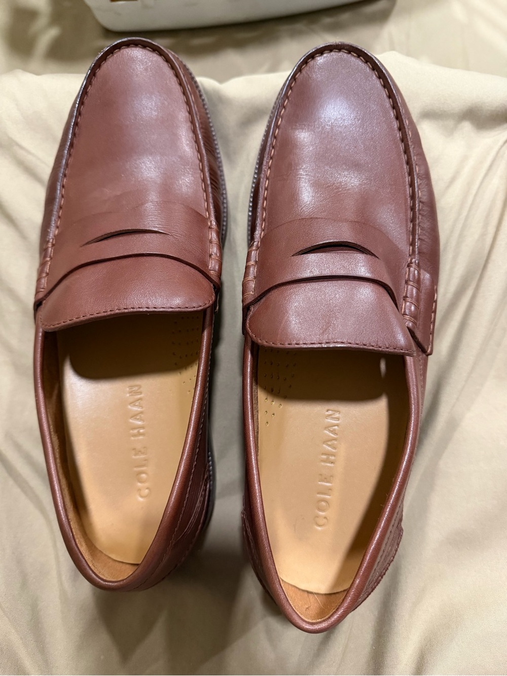 Cole Haan Men’s Chestnut Leather Penny Loafers